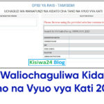 Majina Waliochaguliwa Kidato Cha Tano na Vyuo vya Kati 2025