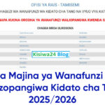 Orodha ya Majina ya Wanafunzi na Shule Walizopangiwa Kidato cha Tano 2025/2026