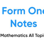 Mathematics Notes Form One