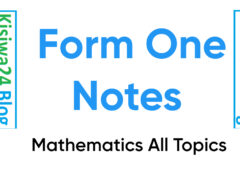 Mathematics Notes Form One New Syllabus