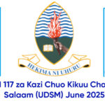 NAFASI 117 za Kazi Chuo Kikuu Cha Dar es Salaam (UDSM) June 2025