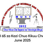 NAFASI 65 za Kazi Chuo Kikuu Cha MUST June 2025