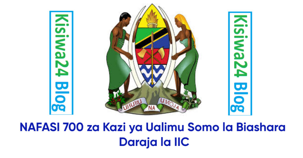 NAFASI 700 za Walimu Somo la Biashara Daraja la IIIC MDAs & LGAs NAFASI 700 za Walimu Somo la Biashara Daraja la IIIC MDAs & LGAs