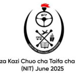 NAFASI za Kazi Chuo cha Taifa cha Usafirishaji (NIT) June 2025