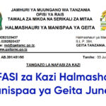 NAFASI za Kazi Halmashauri ya Manispaa ya Geita June 2025