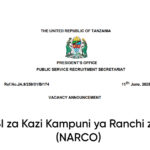 NAFASI za Kazi Kampuni ya Ranchi za Taifa (NARCO)