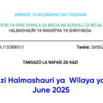 Nafasi za Kazi Halmashauri ya  Wilaya ya Shinyanga June 2025