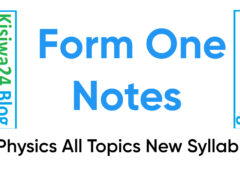 Physics Notes Form One New Syllabus