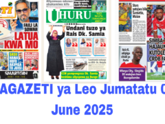 MAGAZETI ya Leo Jumatatu 02 June 2025