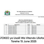MATOKEO ya Usaili Wa Vitendo Uliofanyika Tarehe 15 June 2025