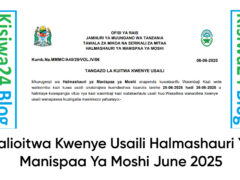 Walioitwa Kwenye Usaili Halmashauri Ya Manispaa Ya Moshi June 2025