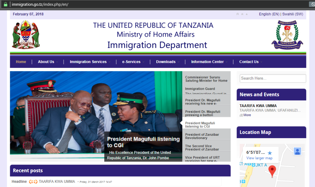 Fomu ya Maombi ya Passport Tanzania