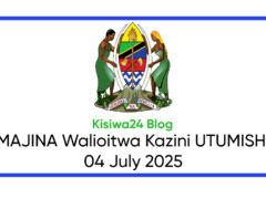 PDF: MAJINA Walioitwa Kazini UTUMISHI 04 July 2025 PDF: MAJINA Walioitwa Kazini UTUMISHI 04 July 2025
