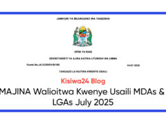 PDF: MAJINA Walioitwa Kwenye Usaili MDAs & LGAs July 2025