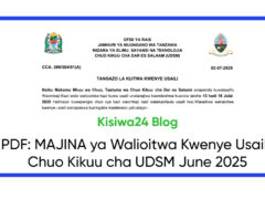 PDF: MAJINA ya Walioitwa Kwenye Usaili Chuo Kikuu cha UDSM June 2025 PDF: MAJINA ya Walioitwa Kwenye Usaili Chuo Kikuu cha UDSM June 2025