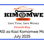 NAFASI za Kazi Komomwe Motors July 2025