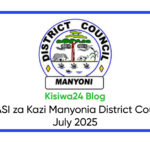 NAFASI za Kazi Manyoni District Council July 2025