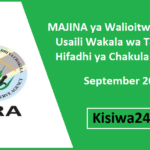 MAJINA ya Walioitwa Kwenye Usaili Wakala wa Taifa wa Hifadhi ya Chakula (NFRA)