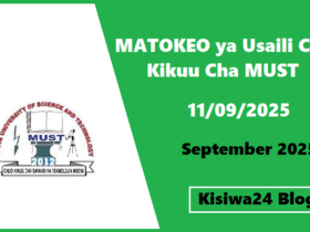 MATOKEO ya Usaili Chuo Kikuu Cha MUST