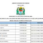 MCHANGANUO Wa Tarehe Za Usaili Wa Vitendo Kada Ya Dereva Daraja La II Na Ict Officer Ii (Application Programmer)