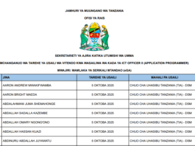 MCHANGANUO Wa Tarehe Za Usaili Wa Vitendo Kada Ya Dereva Daraja La II Na Ict Officer Ii (Application Programmer)