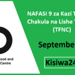 NAFASI 9 za Kazi Taasisi ya Chakula na Lishe Tanzania (TFNC) September 2025