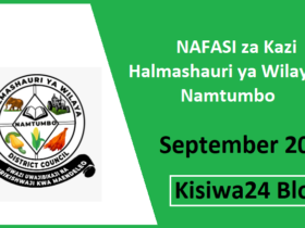 NAFASI za Kazi Halmashauri ya Wilaya ya Namtumbo September 2025