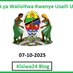 MAJINA ya Walioitwa Kwenye Usaili Majina Ya Nyongeza 07-10-2025