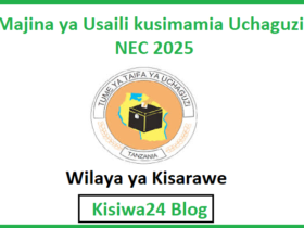 Majina ya Usaili kusimamia Uchaguzi NEC 2025 - Wilaya ya Kisarawe